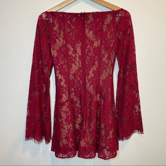 MAJORELLE Benson Mini Dress in Cranberry Red Dress - Picture 8 of 16